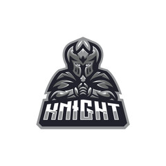 Knight E sport Vector Mascot Logo 