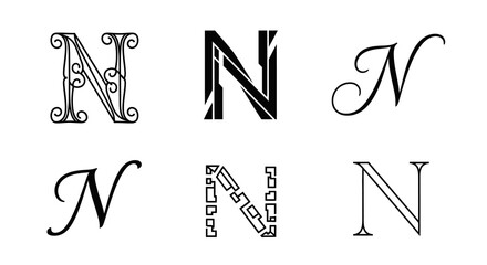 Elegant Letter N Designs - A Collection of Artistic Typography.