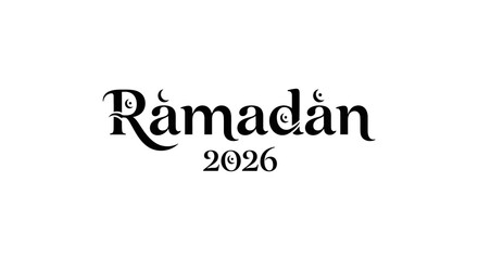 Elegant Ramadan 2026 Typography Design for Islamic Observance.