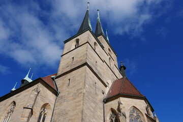 Kircht&uuml;rme der Severikirche auf dem Domh&uuml;gel in Erfurt