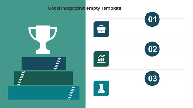Three Steps to Success with Trophy Editable Infographic for Business Goals and Growth
