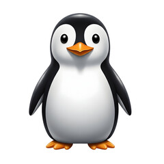 Obraz premium Adorable penguin character standing tall, ready for branding and design projects, playful animal mascot, perfect for logos, stickers, and educational materials