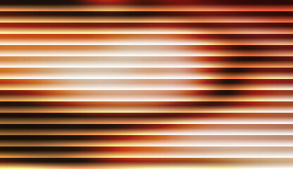 Fototapeta premium Horizontal Stripes with Hot Orange Gradient Glow and Bright Center Light and Glass Effect Background