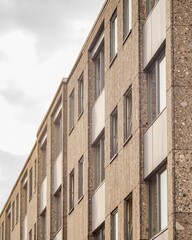 Modern house front in a big city