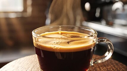 Nuanced color grading in professional cinematic shot of coffee