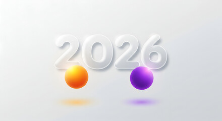 Happy New Year 2026: Abstract Clean Modern Design