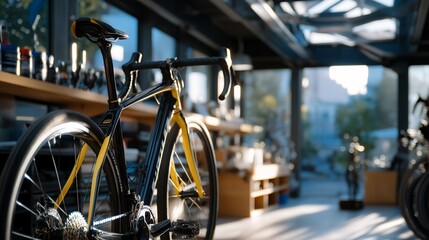 A local bike cooperative repairing donated bicycles, spinning wheels on stands while volunteers teach maintenance skills — sustainable mobility, reuse culture, and community-driven transportation
