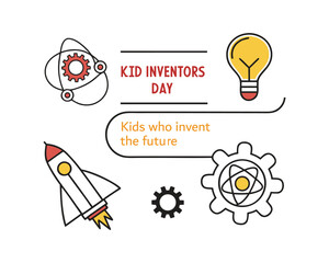 Creative Kid Inventors’ Day Typography Design