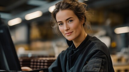 A startup factory turning ocean plastic into reusable household goods, with workers monitoring molds and sorting freshly processed pellets — plastic upcycling, ocean cleanup innovation, and