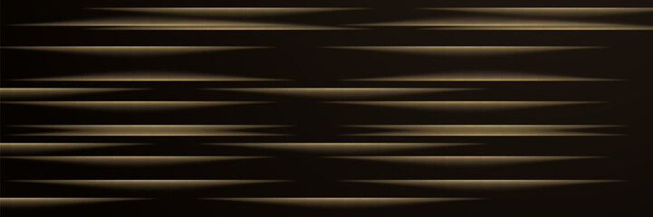 Obraz premium Minimal abstract luxury ads design. Modern elegant shiny gold lines on brown dark gradient background. vector, poster