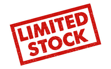 LIMITED STOCK Red Grunge Rubber Stamp Vector Seal Badge Sign Urgent Sale Promotion