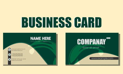 Vector creative business card template with triangles, squares, round, waves for business, technology.