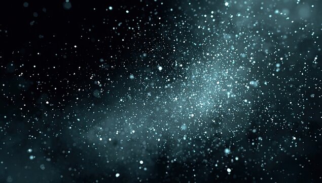 Glowing dust cloud on black background