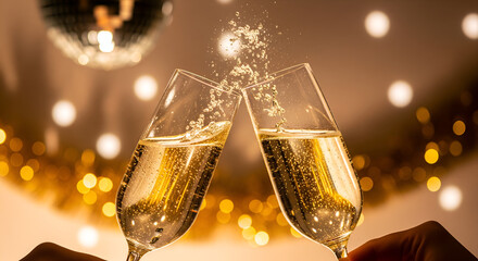 New Year's Eve Champagne Toast - Cheers to a Happy Celebration!