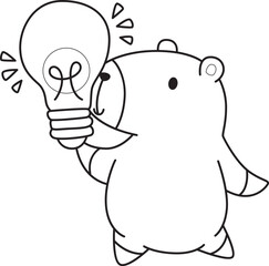 Illustrations of cute capybara character clip art for kids. Capybara 