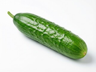 Short Thick Cucumber with Glossy Skin Close-Up