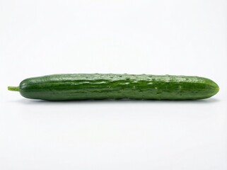 Long Slim Cucumber Isolated on White Background
