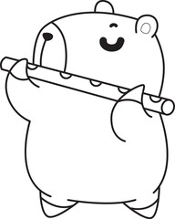 Illustrations of cute capybara character clip art for kids. Capybara 