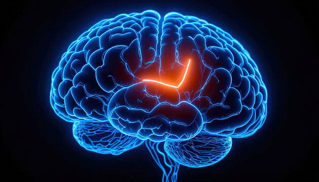 Stunning brain scan revealing neural pathways and cognitive function, perfect for science, medicine, and educational content about the human mind