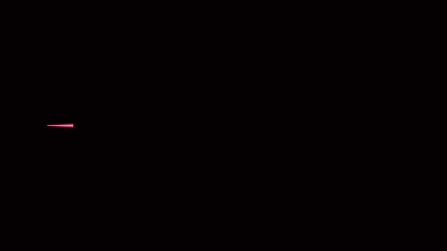 Glowing red Light Streak Animation on Dark Background