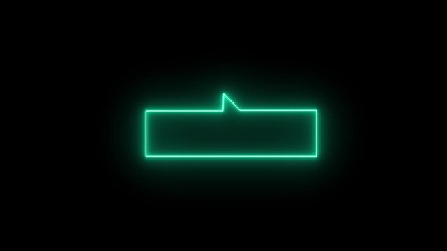 The outline of a glowing envelope symbol in bright neon colors, representing digital communication, email, messaging, and technology, glows brightly in the dark with a futuristic aesthetic.