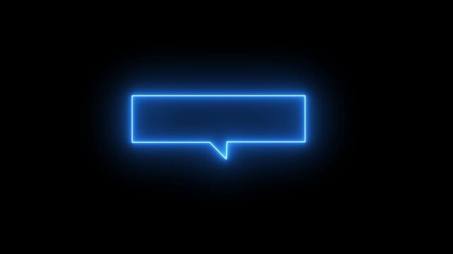 The outline of a glowing envelope symbol in bright neon colors, representing digital communication, email, messaging, and technology, glows brightly in the dark with a futuristic aesthetic.