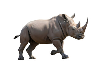 Obraz premium Majestic rhinoceros walking with powerful stride