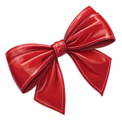 red bow isolated on white background