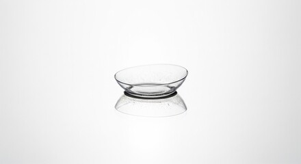 Single Contact Lens on Reflective Mirror – Minimal Studio Shot