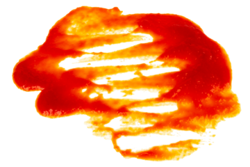 Ketchup splash isolated on white background