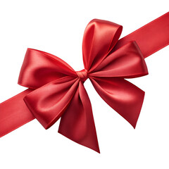 red bow isolated on white background