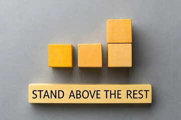 Golden Cubes Rising Above Displaying Success and Leadership