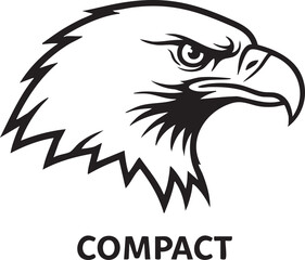 Obraz premium Detailed illustration of an eagle's head in profile with bold lines and stark contrast