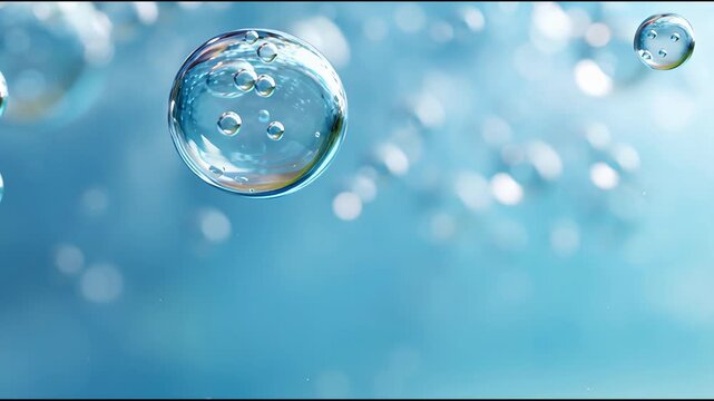 Discovering the beauty of water bubbles in a serene underwater environment