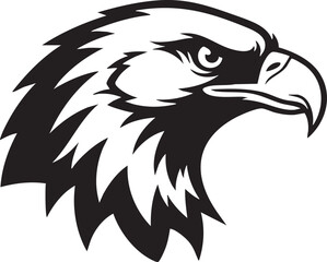 Fototapeta premium A close-up illustration of an eagle's head with sharp gaze