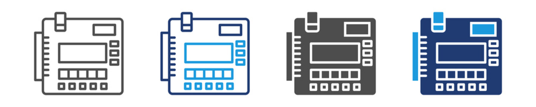 physical computing icon set multie style