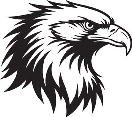 Fototapeta premium Bald Eagle Head Illustration A Powerful Symbol of Freedom and Strength in Detailed Vector Art