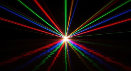 Vibrant Light Rays Creating an Abstract Pattern