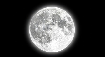 Obraz premium Stunning Full Moon Illuminating the Cosmos