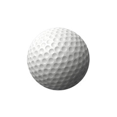 Golf ball isolated on transparent background