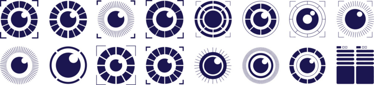 Eye icons for medical or tech branding