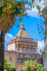 Glimpse of The Porta Nuova (The New Gate) in Palermo, southern Italy.