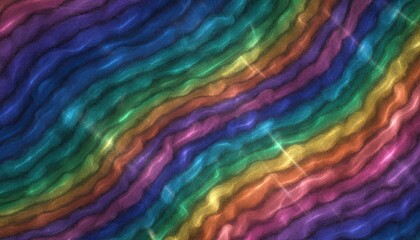 Vibrant Rainbow Waves Of Glittering Sand Texture With Sparkling Light Effects And A Smooth Gradient Of Colors