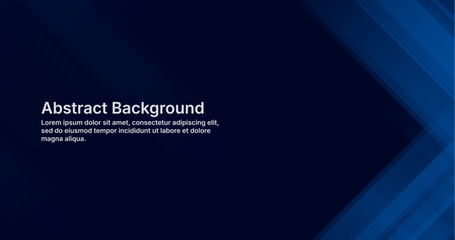 Dark Blue Abstract Background Vector. Modern, professional slide template with dynamic geometric lines and deep blue gradient. Ideal for corporate presentations, tech webinars, and business meetings.