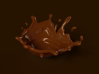 溶けたチョコレートの3Dイラスト