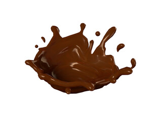 溶けたチョコレートの3Dイラスト