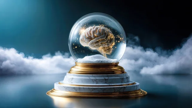 Enchanted Crystal Sphere with Future AI Energy