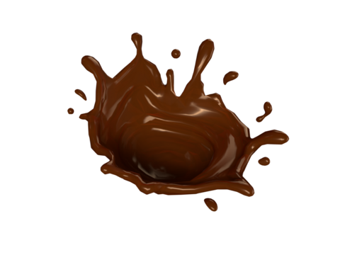 溶けたチョコレートの3Dイラスト