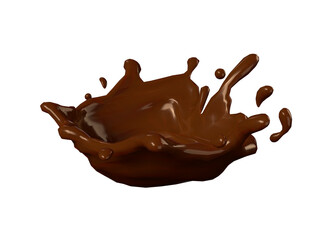 溶けたチョコレートの3Dイラスト