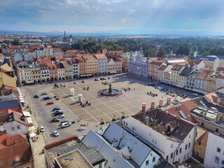 view of Ceske Budejovice from the Black Tower